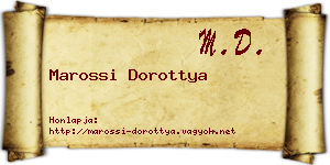 Marossi Dorottya névjegykártya